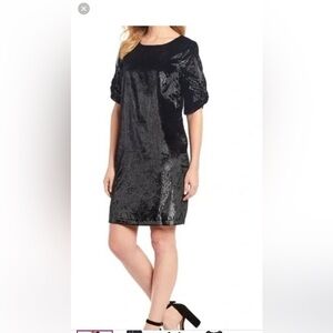 Gibson Latimer Shimmering Black Dress